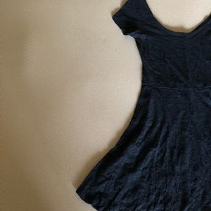 Navy Lace Skater Dress—Form Flattering
